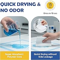 Vista 5 de FluffyDream - Almohadillas superabsorbentes y resistentes al agua para entrenar a tu perro o mascota, para el adiestramiento en casa, azul