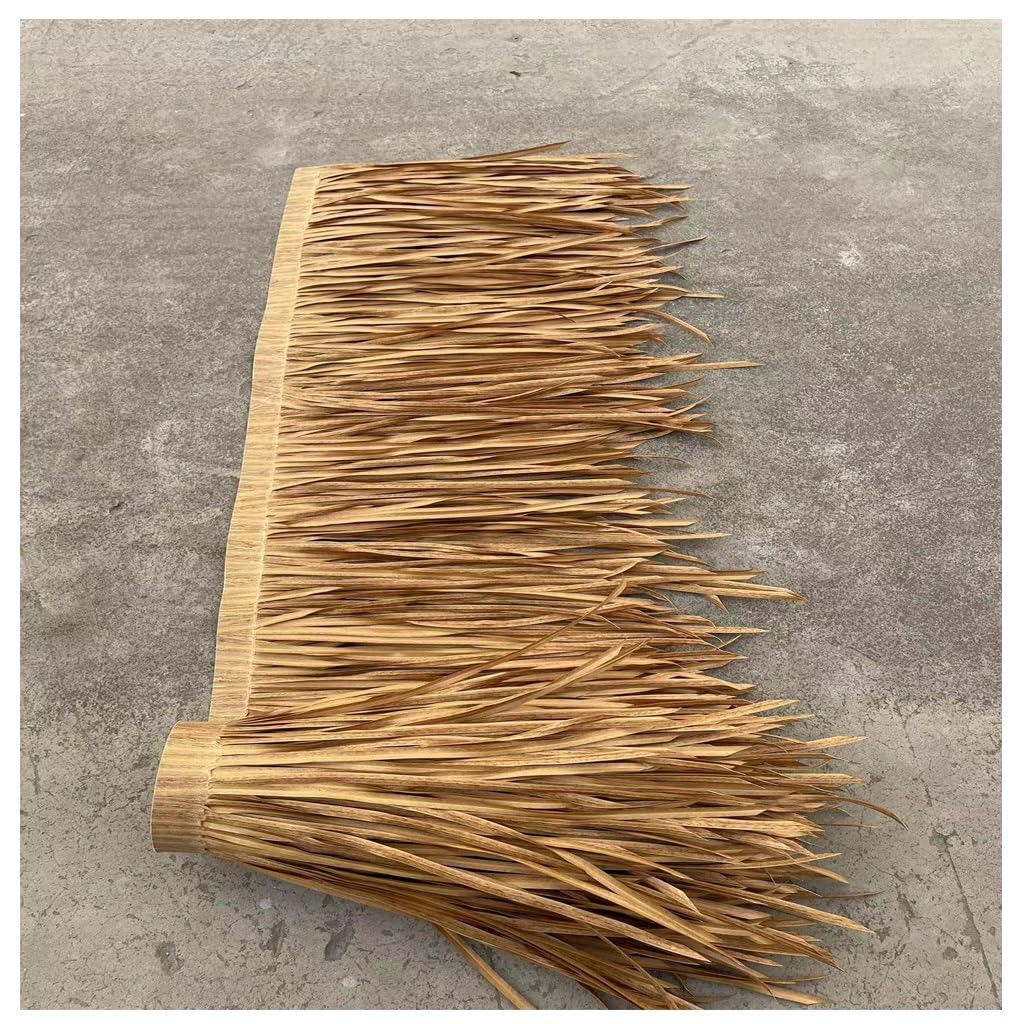 Imitation paille en résine pour toit de tonnelle et parasol exotique jaune 3m