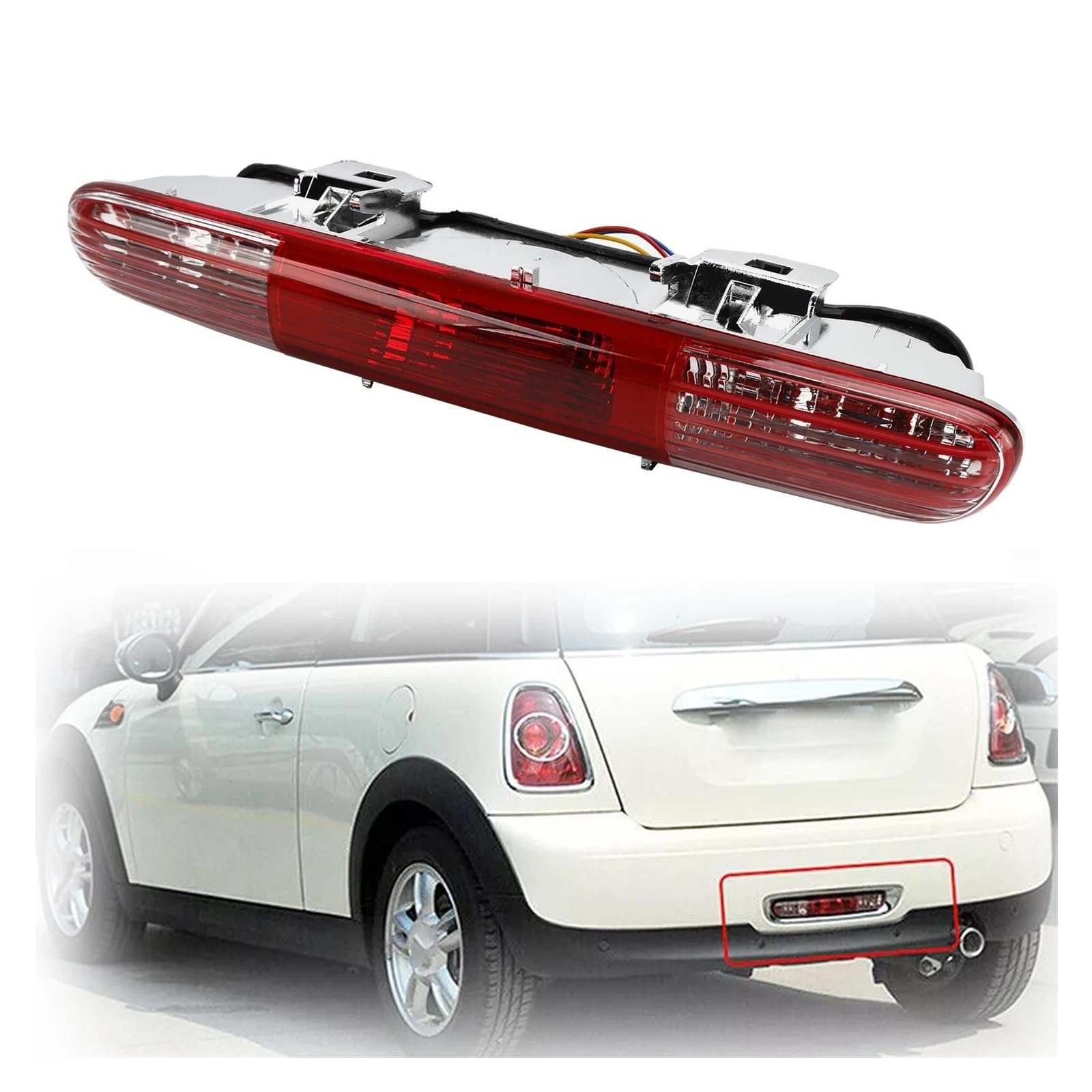 Luz de Freno, luz antiniebla Trasera, luz de Freno de Marcha atrás para Mini Cooper R56 R57 R58 R59 2009 2010 2011 2012 2013 2014 2015 Tercera luz de Freno