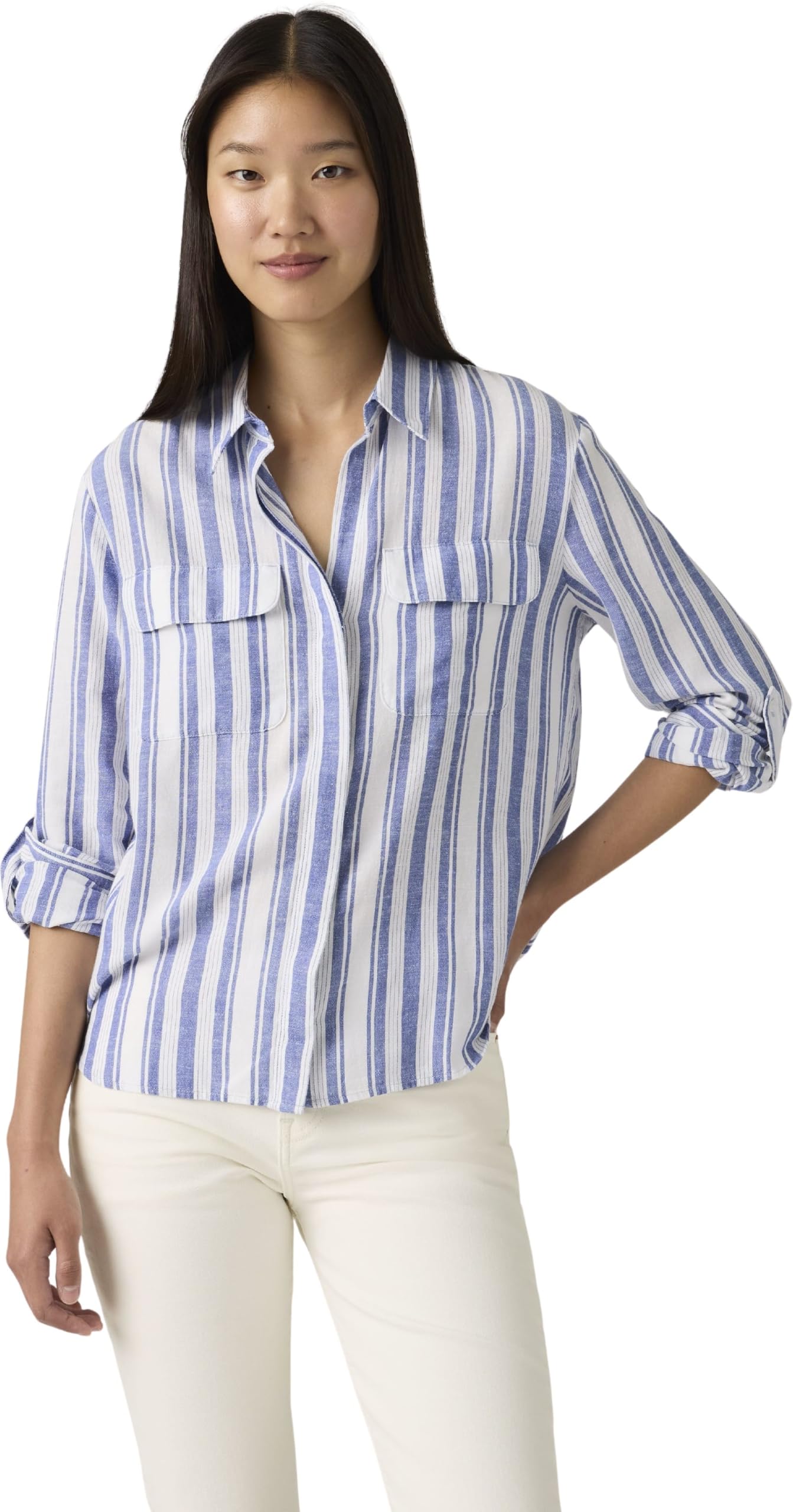 Levi's Mujer Blusa Elaine Utility con Tapeta de Botones, Relaxed Fit