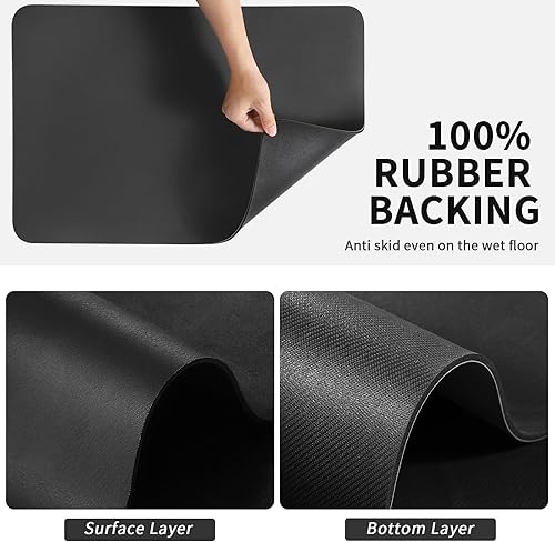 Miniatura 5 de HotLive Tapete de secado de platos negro 16"x20"