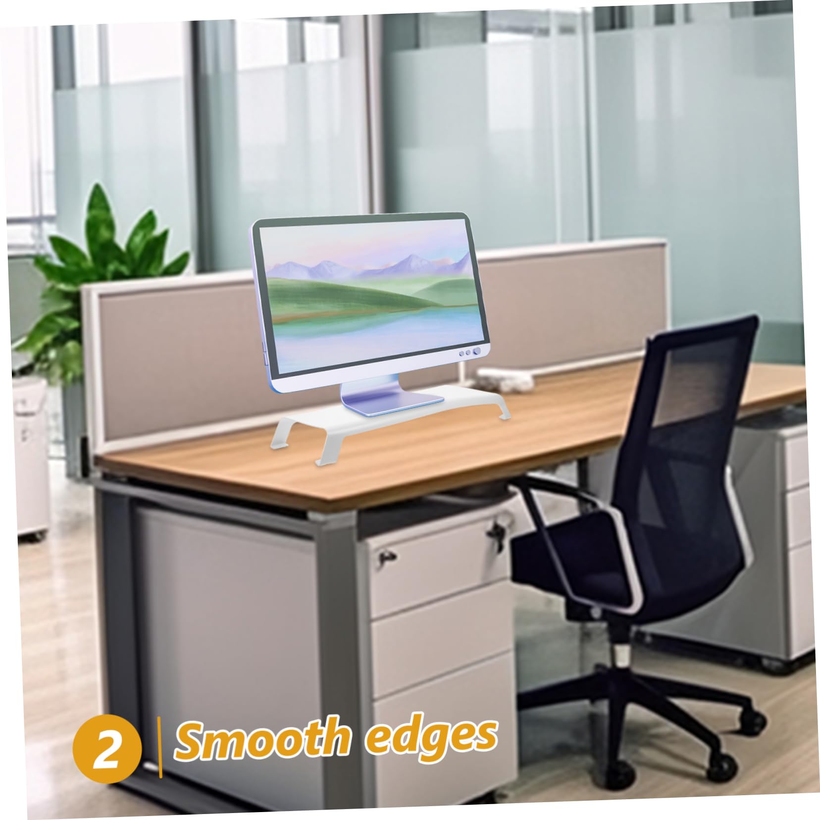 Soporte para Monitor de PC Elevador de Pantalla de Aluminio Blanco | Acabado Fino, Patas de Silicona, Escritorio sin Rayas, para Estudiantes y Usuarios de Maquillaje