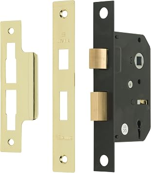 Sterling MLS325 2.5-inch/65mm 3-Lever Sashlock - Brass