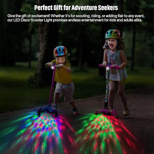 Miniatura 7 de Luz LED para scooter de discoteca, accesorios de luz para scooter, color RGB y patrones dinámicos, compatible con manillar de scooter, ángulo