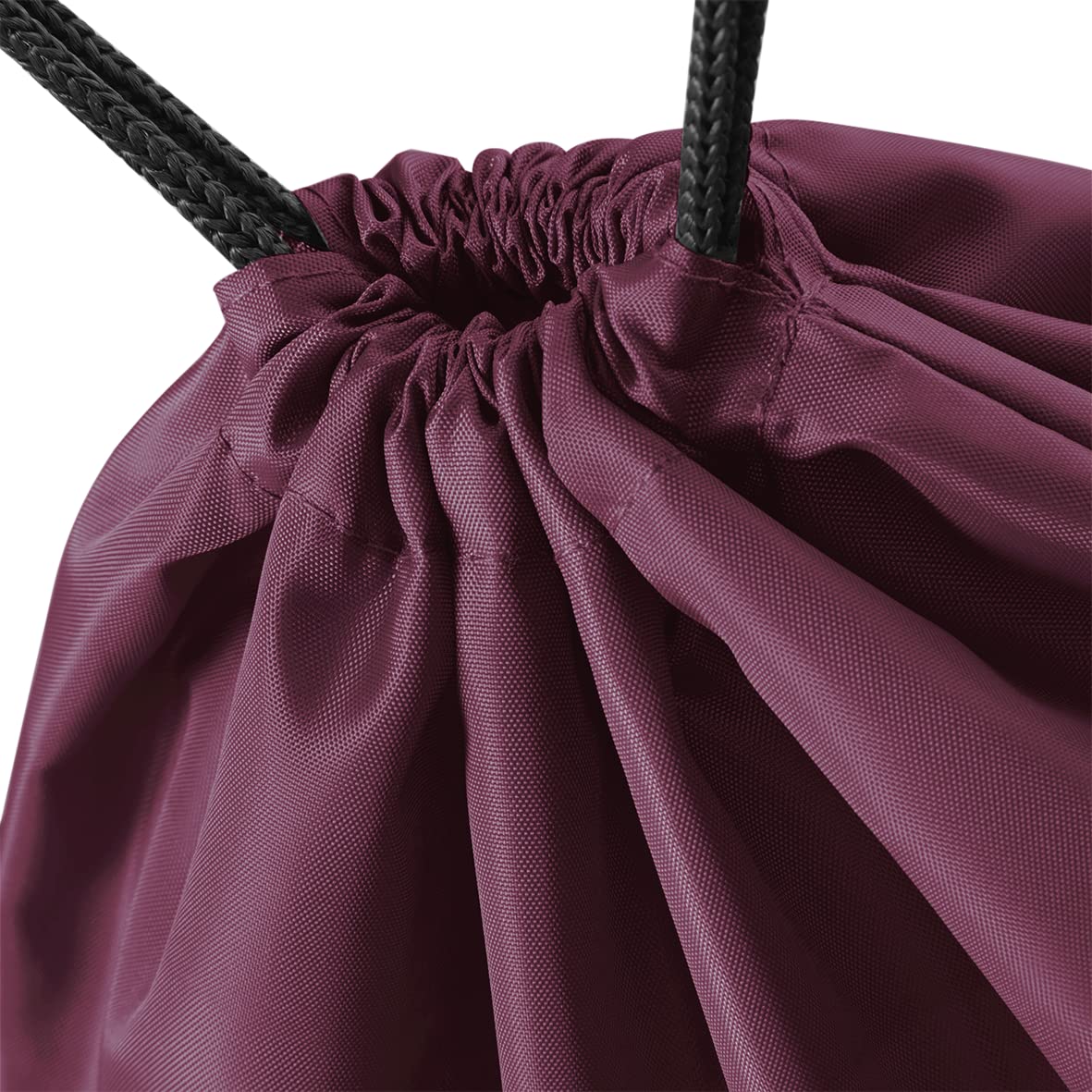 BagBase BG010 Gym Sack - Drawstring Bag, Water-Resistant, 45x33cm (Burgundy, Medium)