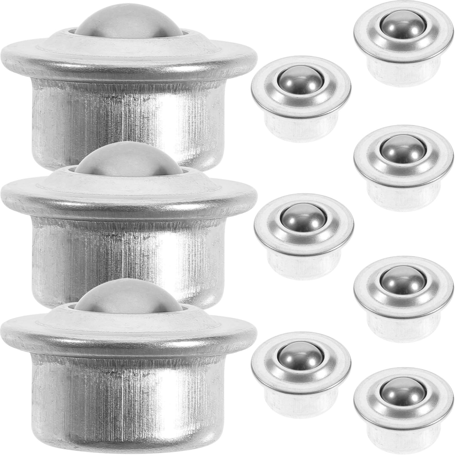 FUNOMOCYA 10pcs Bearing Casters Mounted Bearings Mounted Ball Bearing Industrial Casters Roller Transfer Table Screw Mounted Round Bearings Ball Transfer Unit Bearing Ball Casters Castors