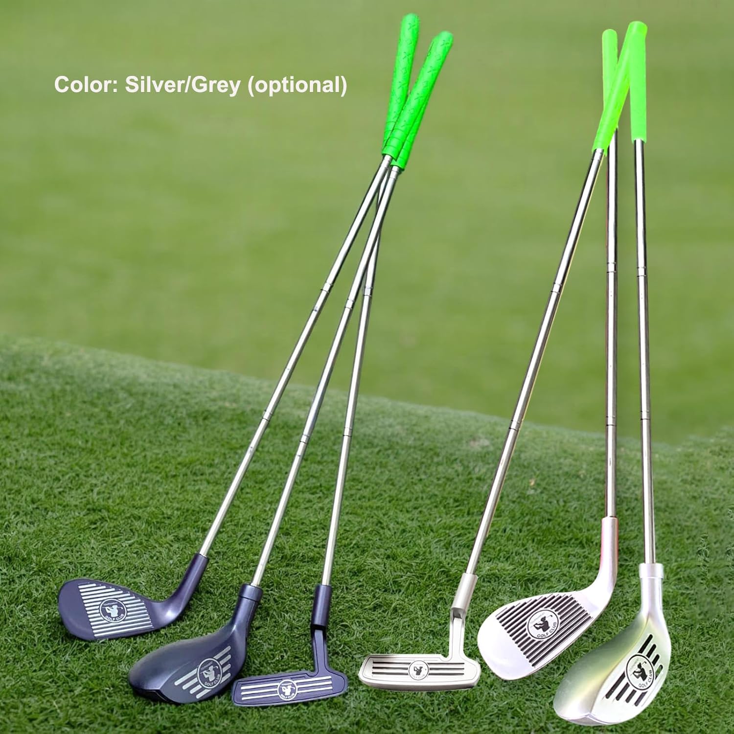 Golf Accessories Telescopic Practice Golf Club Sports Toys Games Golf Toys Set Clubs Kindergarten for 3y+ Kids Toddlers Girls Boys (Grey 3Packs)