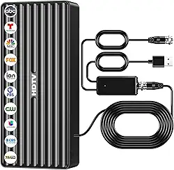 Antena de TV 2026 para Smart TV HD interna, antena de TV digital externa com alcance de 1000 milhas para canais locais gratuitos, suporta 8K/4K/1080P, cabo coaxial de 10 metros