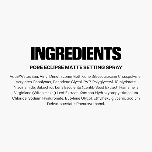 Miniatura 9 de Milk Makeup Pore Eclipse Matte Setting Spray  Blurs Pores, Controls Shine + Sets Makeup for Up to 16 Hours  Long-Lasting, Oil + Alcohol-Free Facial