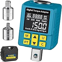 YIYEIETools 1/2" Digital Torque Adapter ±1% Accuracy 7.4-150 ft-lb Color Display Smart Alerts Preset Modes