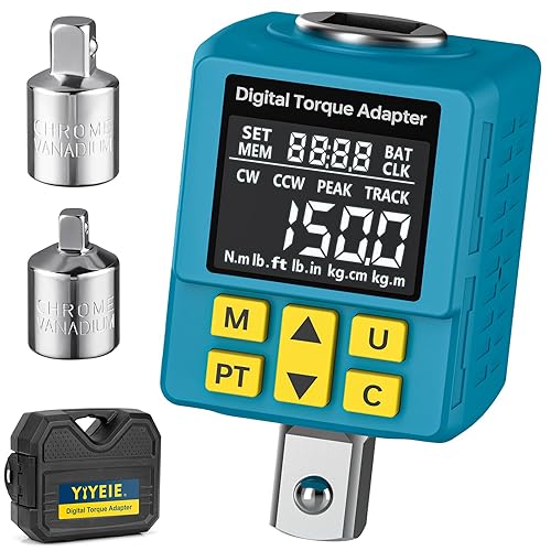 1/2" Digital Torque Adapter, (±1% Accuracy, 7.4-150Ft-lb) Digital Torque Wrench