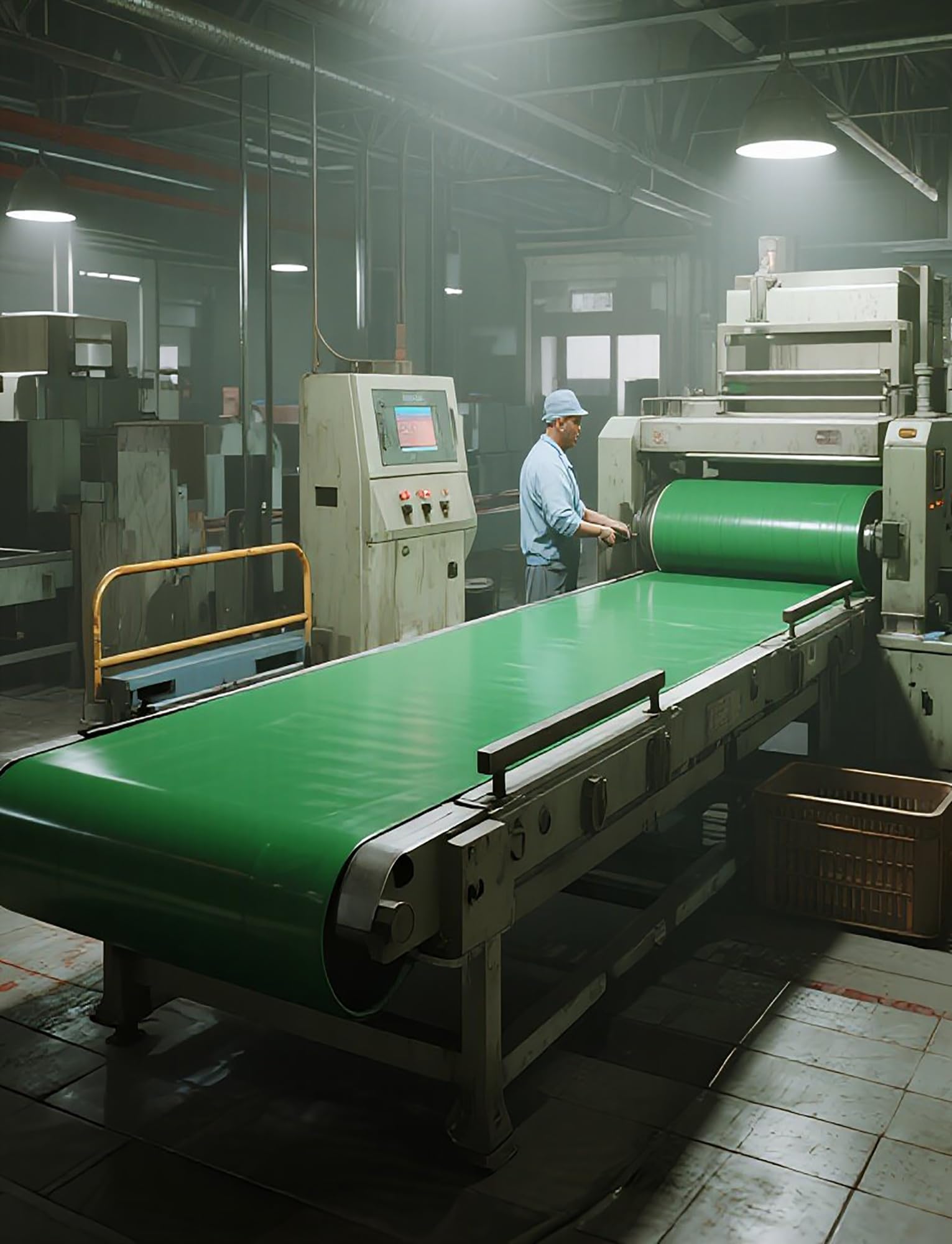 Cinta transportadora industrial de PVC para un manejo eficiente de materiales, embalaje y soluciones de línea de montaje, diseño antideslizante de alta resistencia