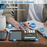 Scientific Calculator for High School 991ES Plus, ROATEE Calculators Multiview 4-Line Display with Writing Tablet, Rechargeable & Coin Battery Power Calculator Desktop Back to School Office Supplies