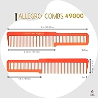Vista 2 de Allegro Combs 9000 Clipper Blending Cutting Wide Teeth Hair Comb For Fading Barberos Hairstylist Men Women Shower Comb Shampoo Styling 2 piezas
