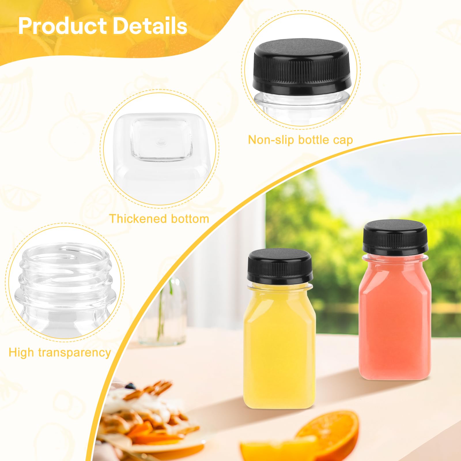 12 Petites Bouteilles En Plastique 150ml - Avec Bouchon, Entonnoir Et Brosse - Pour Jus, Lait, Etc.