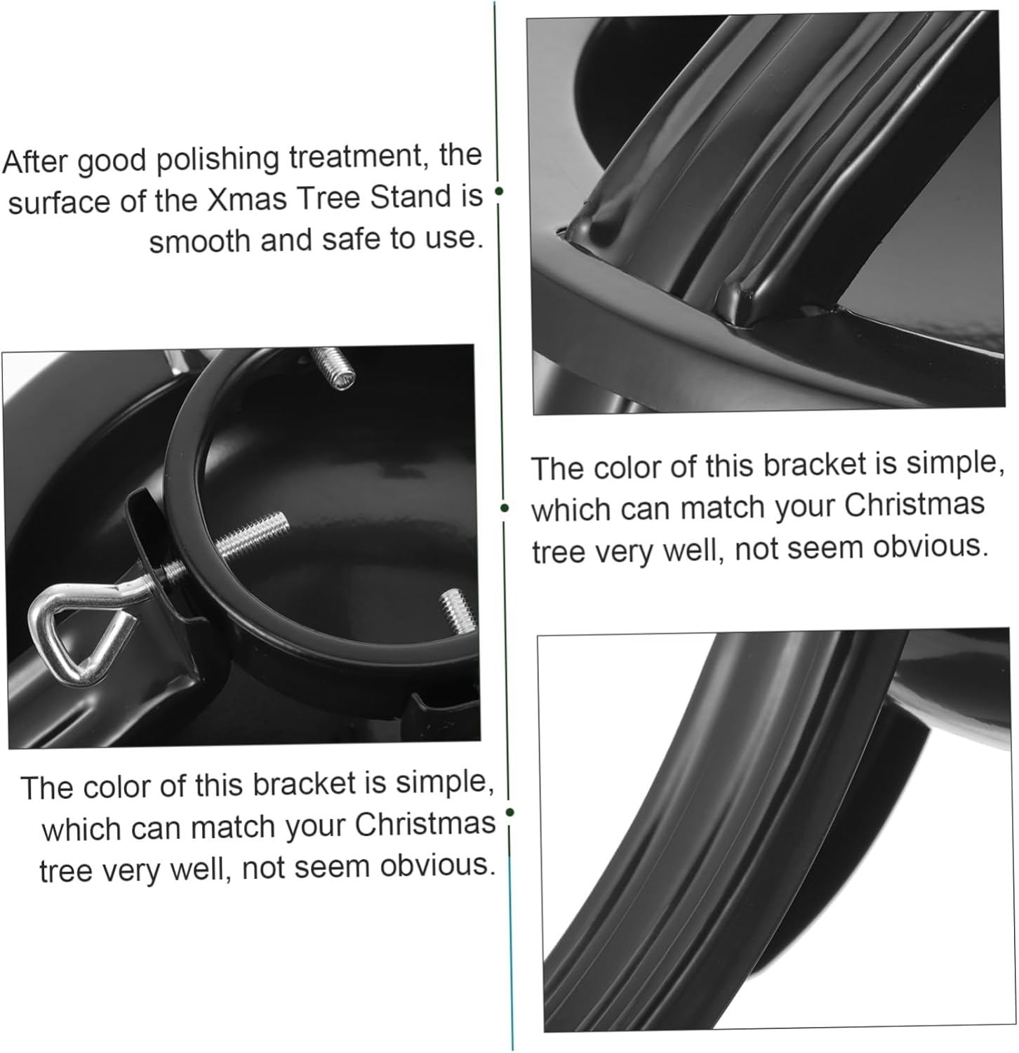 Cabilock Christmas Tree Stand Metal Round Base Holder for Xmas Tree Simple Design for Stable Support for Home Decor and Christmas Party Arrangements