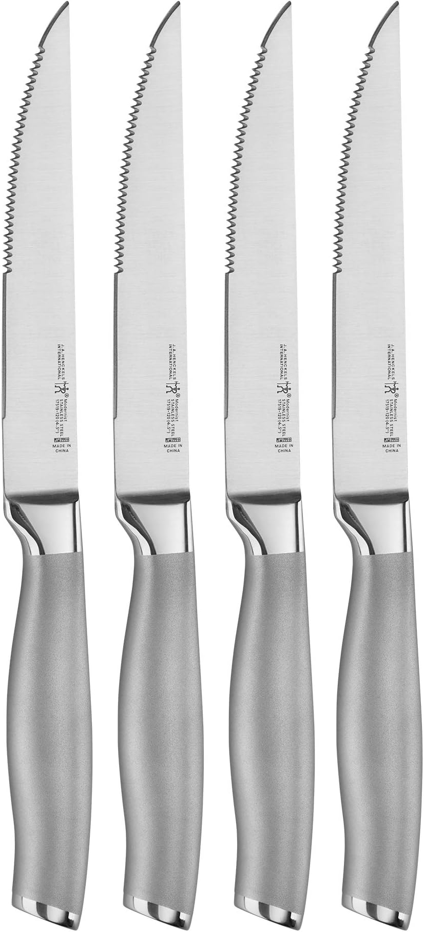 Henckels Modernist Steak Knife Set of 4, Silver, Stainless Steel
