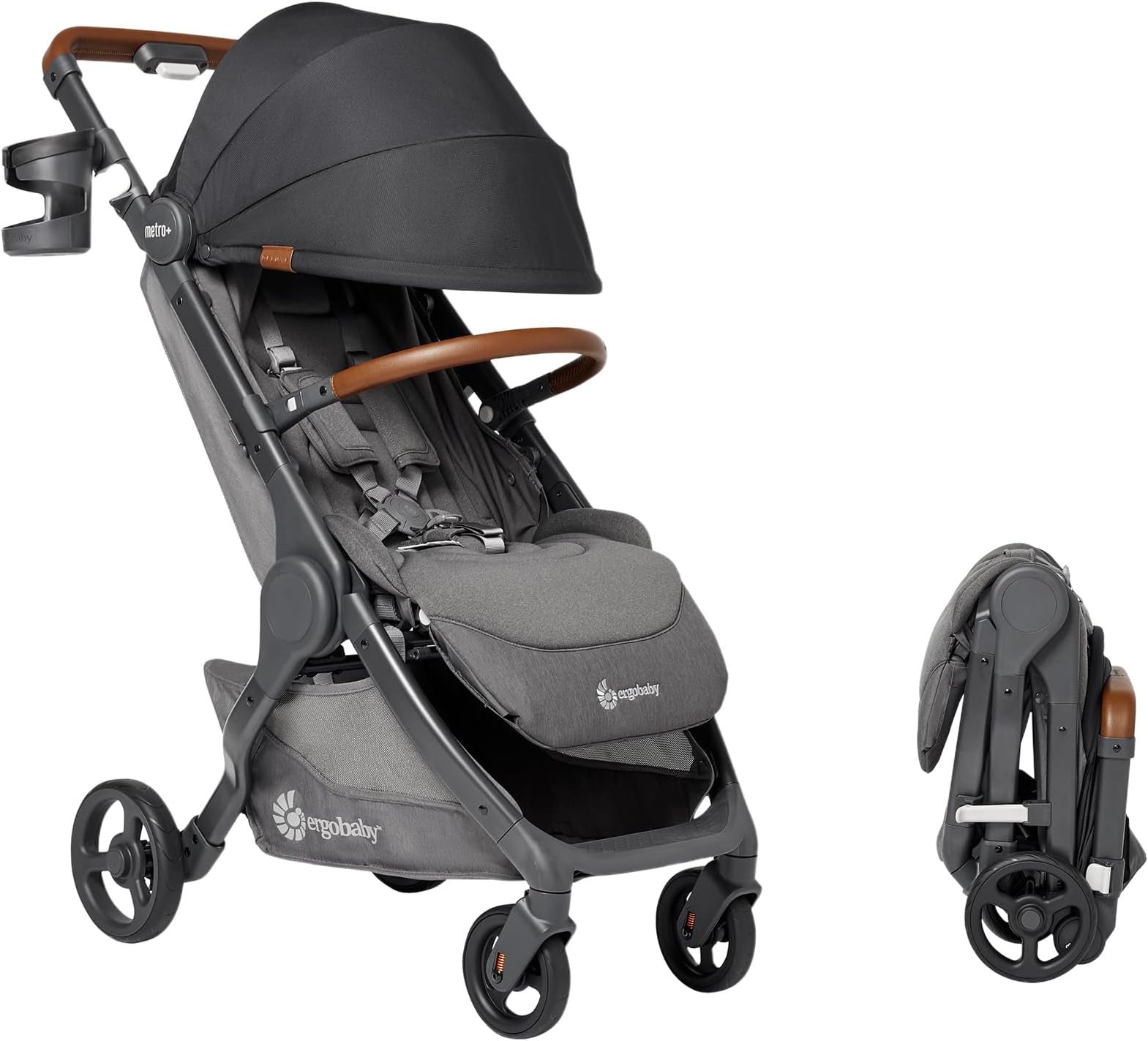 Ergobaby Metro+ Deluxe Compact Baby Stroller, Lightweight Umbrella Stroller F...