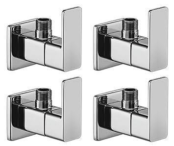 Drizzle Angle Cock Cubix Brass Chrome Plated - Set of 4