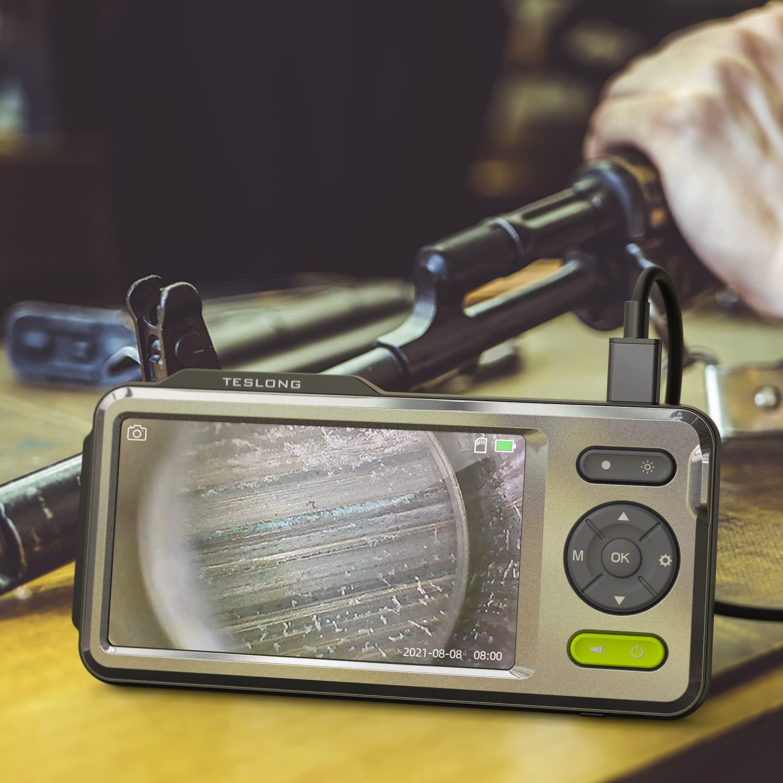 Teslong Rigid Rifle Borescope with 5" Monitor, Bore Inspection Camera