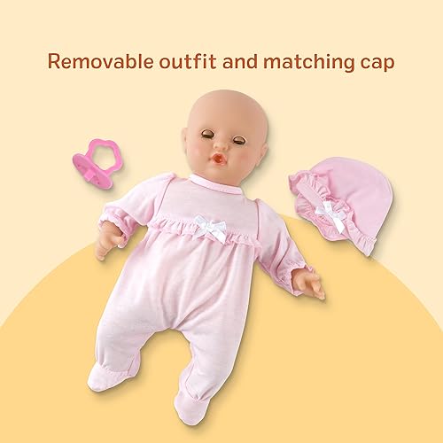 Miniatura 6 de Melissa & Doug Mine to Love Jenna - Muñeca de bebé de 12 pulgadas con ojos móviles, acción de succión de pulgar y chupete, ropa y accesorios para