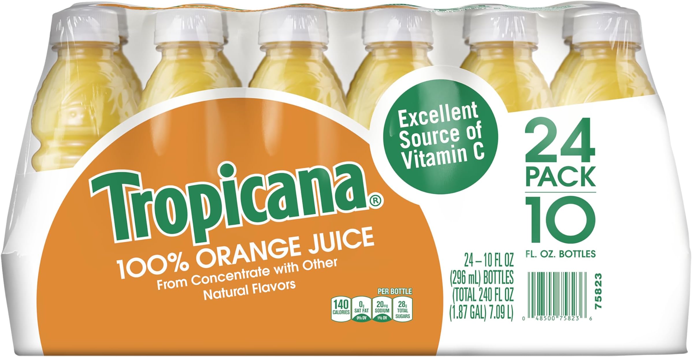 Tropicana Orange Juice, 10 Ounce (Pack of 24)