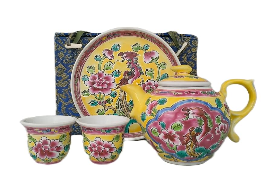 プラナカン ニョニャウェア 酒器セット 徳利・猪口 マレーシア・シンガポール雑貨 プラナカン ニョニャウェア 酒器セット 徳利・猪口 マレーシア