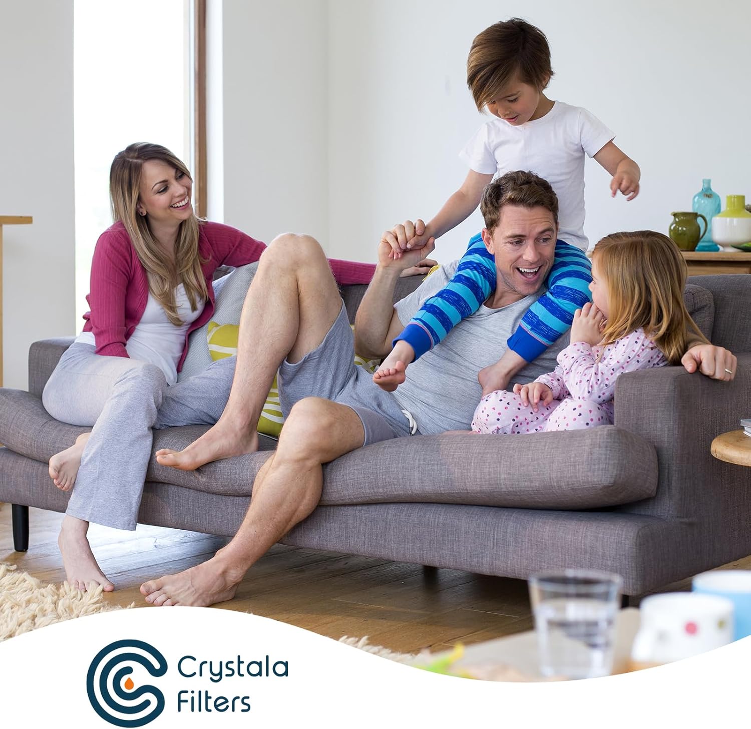 Happy Family Enjoys Clean Water