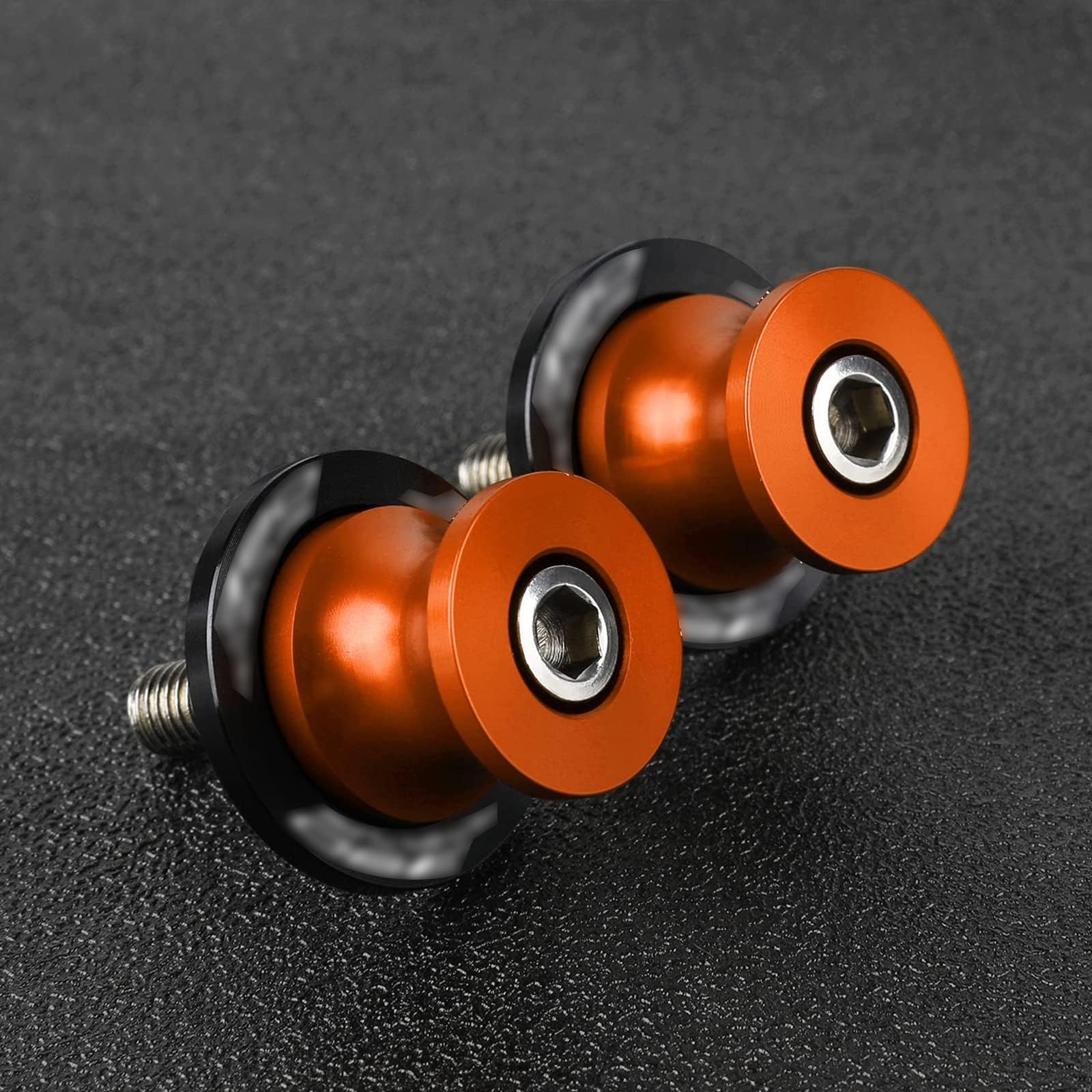 QJY M10 Moto Nottolini Cavalletto Appoggi 10MM Diabolos Universal per K&-TM 390 ADV 790 890 Adventure 2020 2021 2022 2023 2024 -Arancia