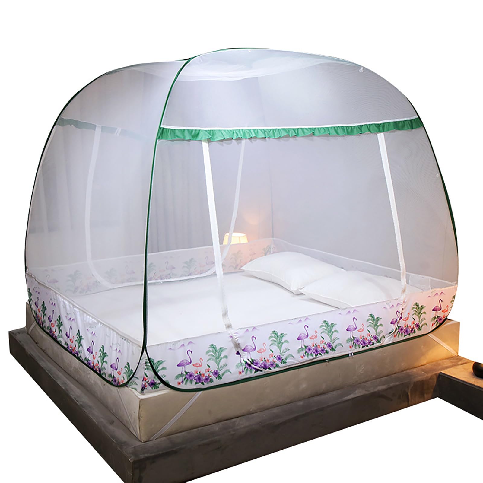 Moustiquaire portable et pliable pour lit 1,8m avec maille fine anti-insectes
