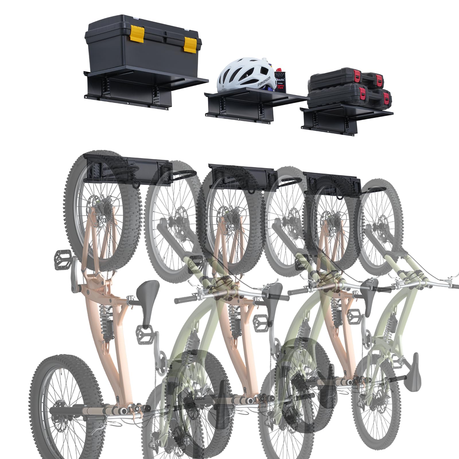Amazon.com: VEVOR Bike Storage Rack, 6 Bike Racks and 3 Helmets