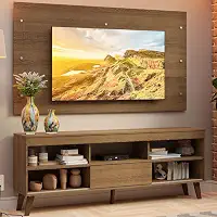 Rack com Painel para Tv até 65 Polegadas com Pés Texas Madesa