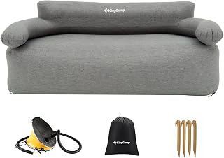 KingCamp Aufblasbares Sofa Camping bis 400kg, Luftsofa mit Rücken Armlehne