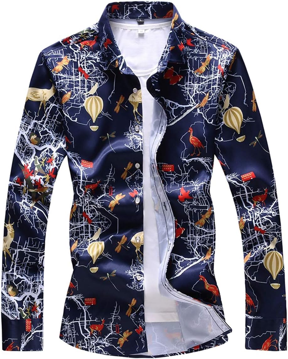 Allthemen Heren Casual Gedrukt Shirts Zomer Lange Mouw Linnen Shirt Allthemen Heren Casual Gedrukt Shirts Zomer Lange Mouw Linnen Shirt