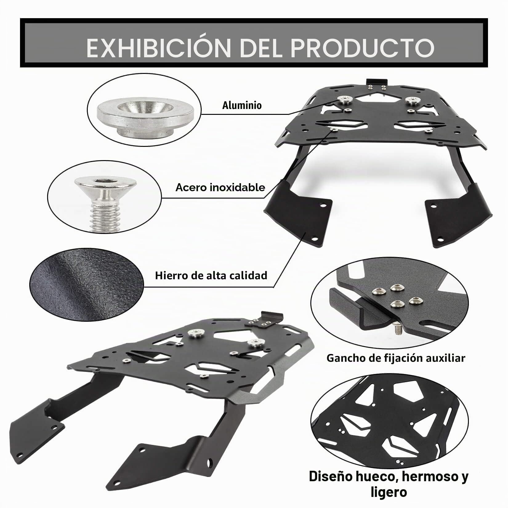 PSLER Accesorios de Motocicleta Portaequipajes Trasero para CB500X 2013-2023 y para CB400X 2021-2023 y para CB500F 2013-2018 y para NX400 NX500 2024