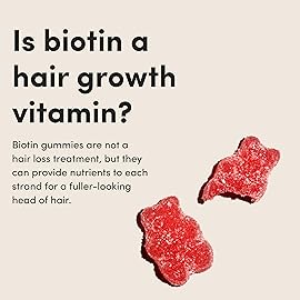 Hers Biotin Builder Gummy Vitamins with Vitamins B12 and B6, Vitamin D, Gluten Free, No Artificial Sweeteners or Flavors, Wild Cherry Flavor, 30 Count