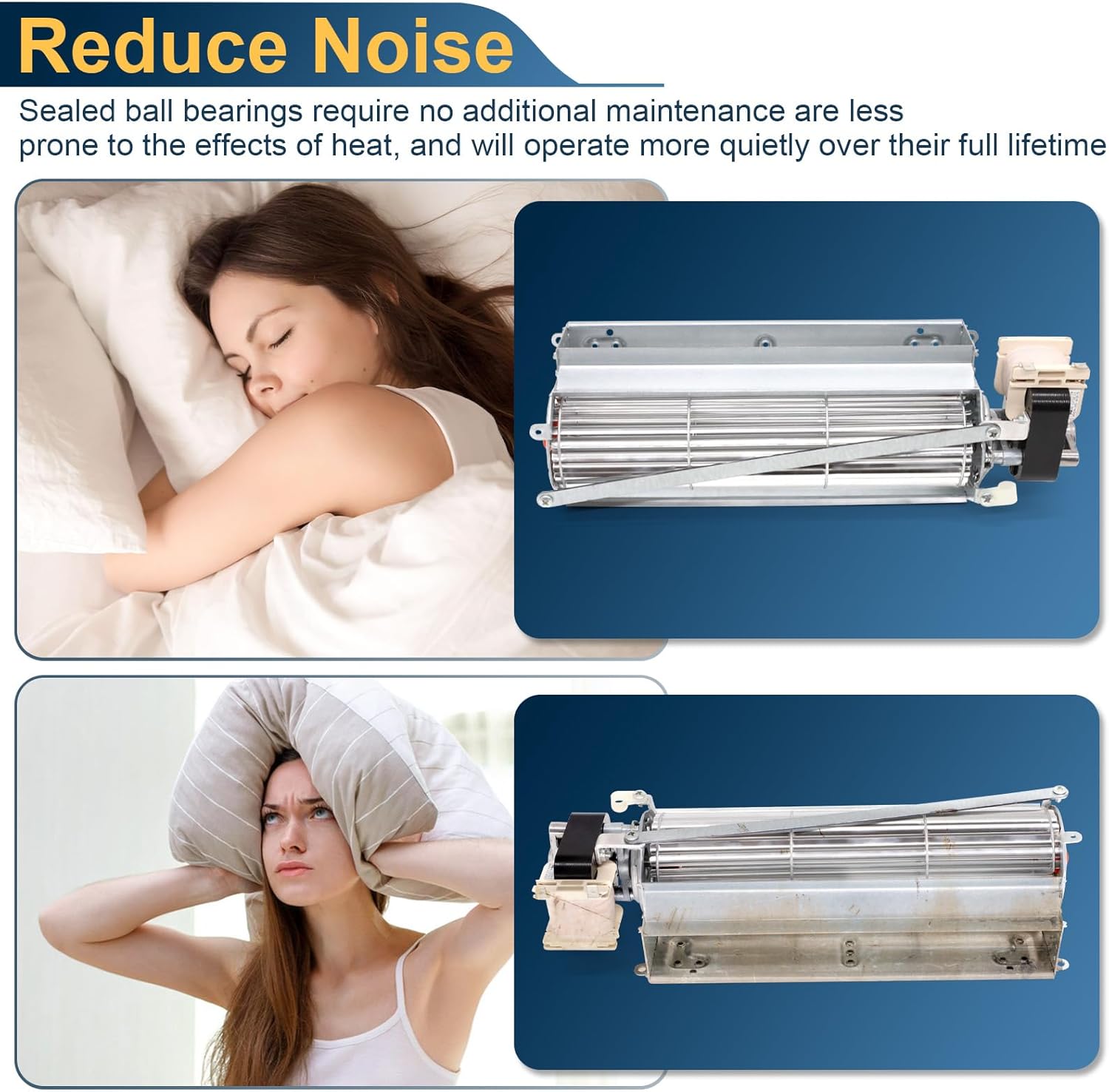 FBK-100, FBK-200, FBK-250, BLOT Fireplace Blower Replacement for Superior, Lennox, Monessen, Majestic, Martin, Vermont Castings, Astria, Fireplace Blower Fan