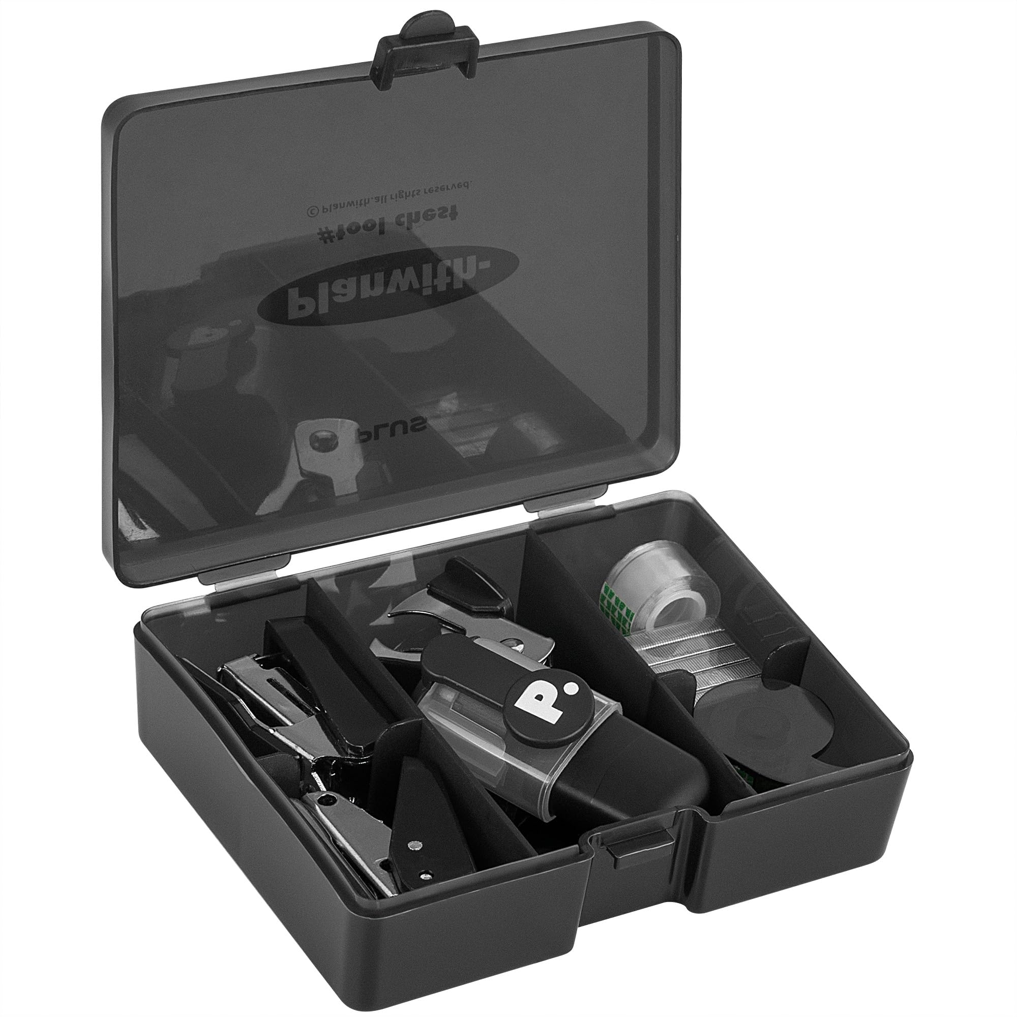 8PCS Office Supplies Kit - Mini Size for Portability, Set for Convenient and Efficient Office Work, Student, Teacher, School, Stationery, Great Gift, Back to School (Black)