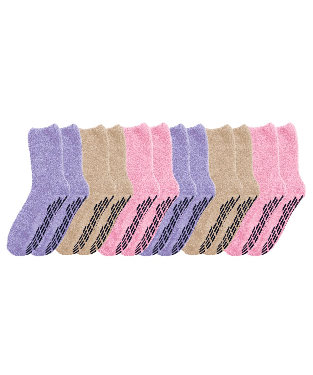 Silverts Non-Skid Hospital Socks 6 Pack, Safety Grip for Men &amp; Women
