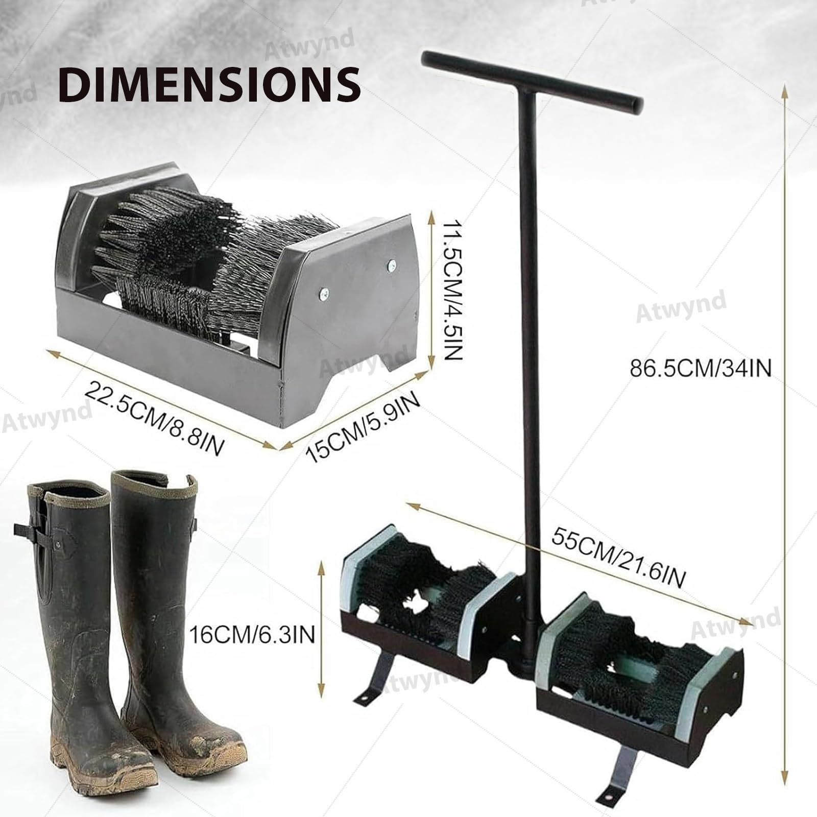Raspador de Barro de Doble Cara para Calzado, Herramienta Universal de Limpieza, para Limpiar Zapatos y Botas en Exteriores, Elimina Barro y Suciedad de Calzado, Zapatillas Deportivas