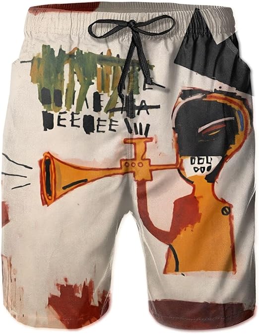 CODYAHALL Jean Michel Basquiat Men's Casual Elastic Waist Drawstring