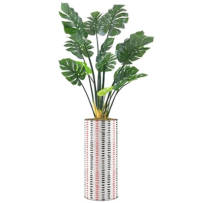 SIGNWIN Monstera Tree with Red & Black Alternating...