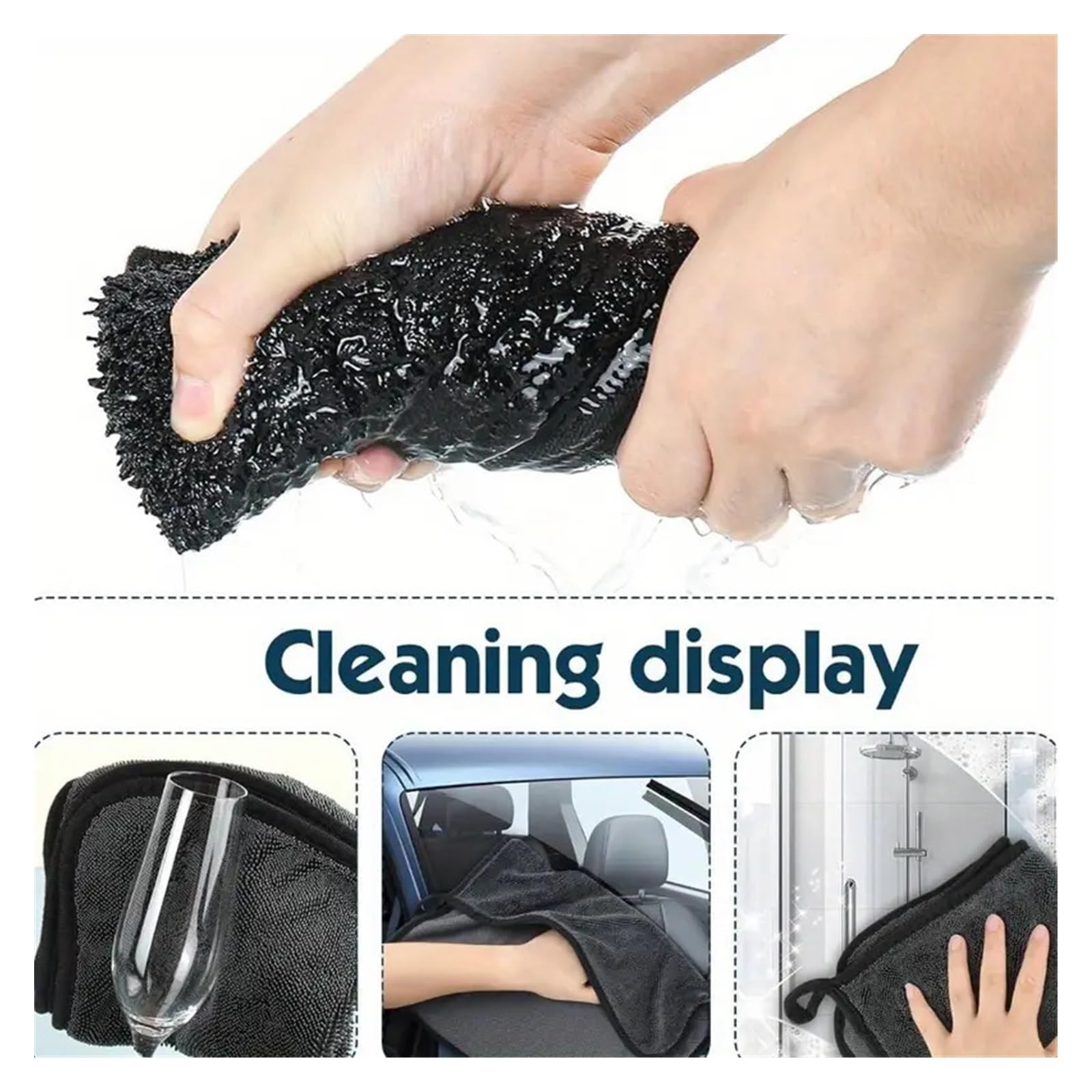 5 x strapazierfähige Faser-Autotücher – saugfähige Trockentücher für kratzfreie Autopflege (30 x 40 cm, 5 Stück)