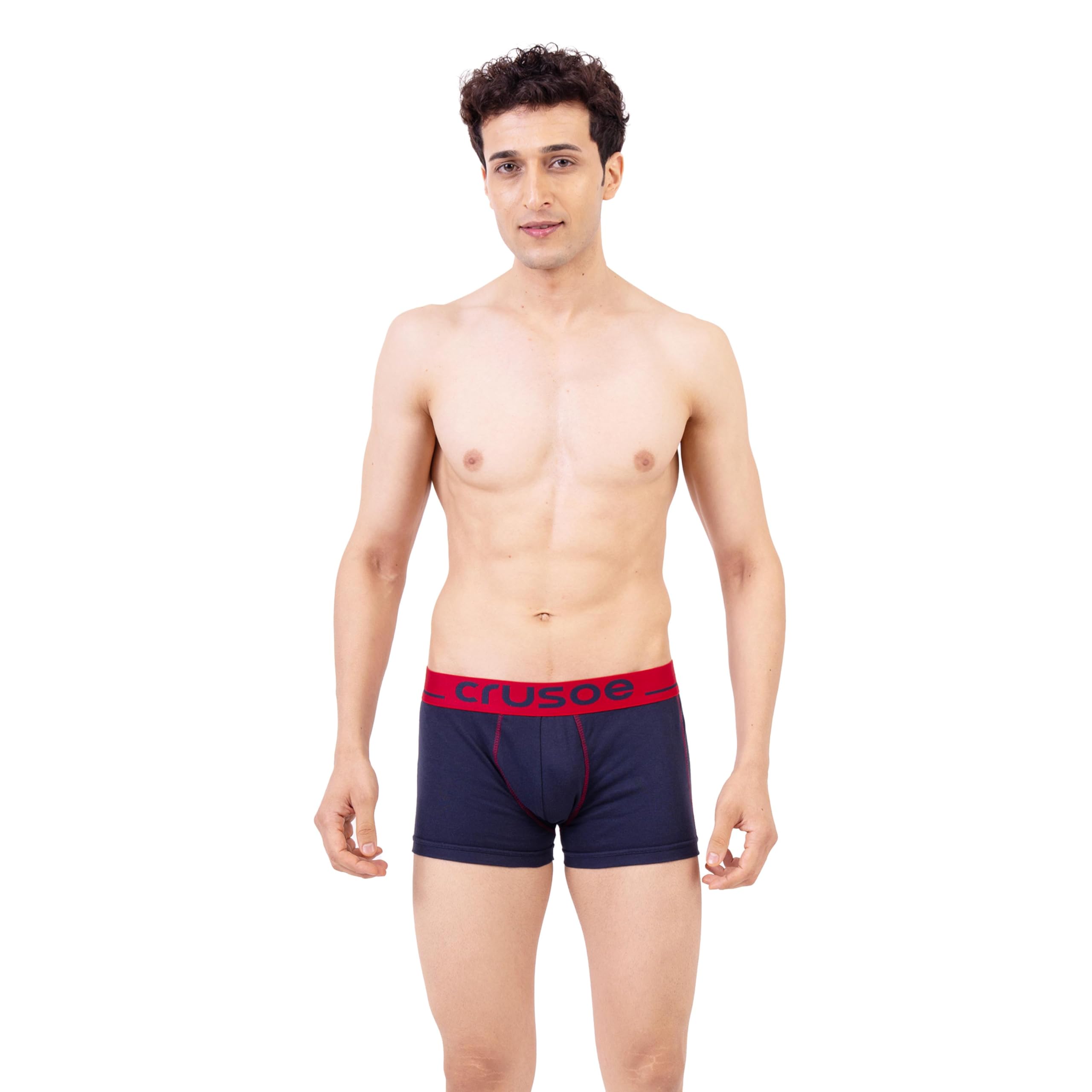 crusoe Quest Men's Antimicrobial Super Combed Cotton Trunk - Pack of 2| Breathable, Soft, Tag-Free Trunks | Odor-Resistant Stretch Cotton Innerwear-picture-34