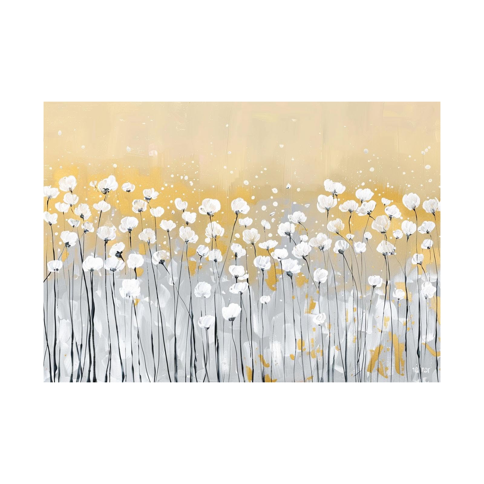 Cuadros de lienzo de flores abstractas para decorar paredes de dormitorios y salones 8