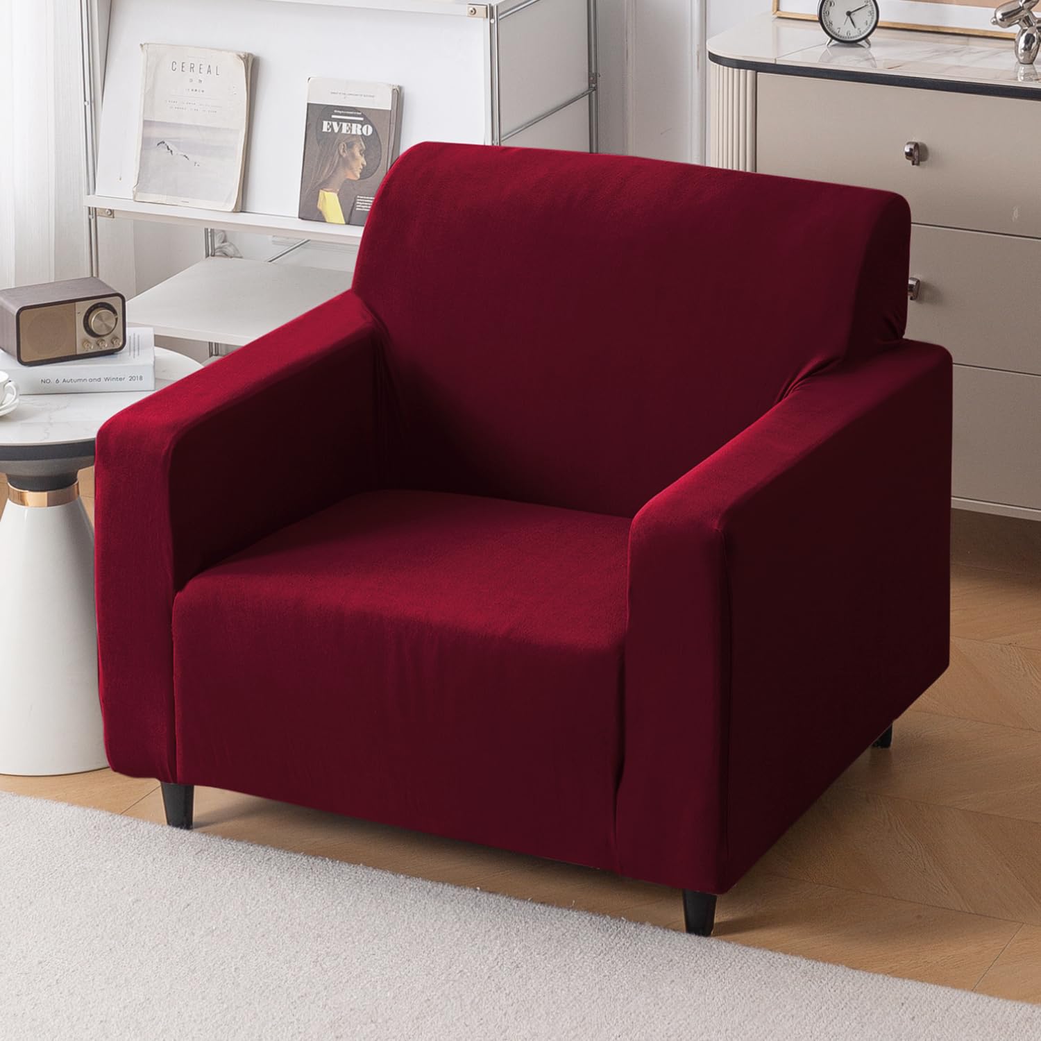 Navy Blue Sofa Cover - 3 Seater SereneSolids -19 Navy Blue Sofa Cover - 3 Seater SereneSolids -19