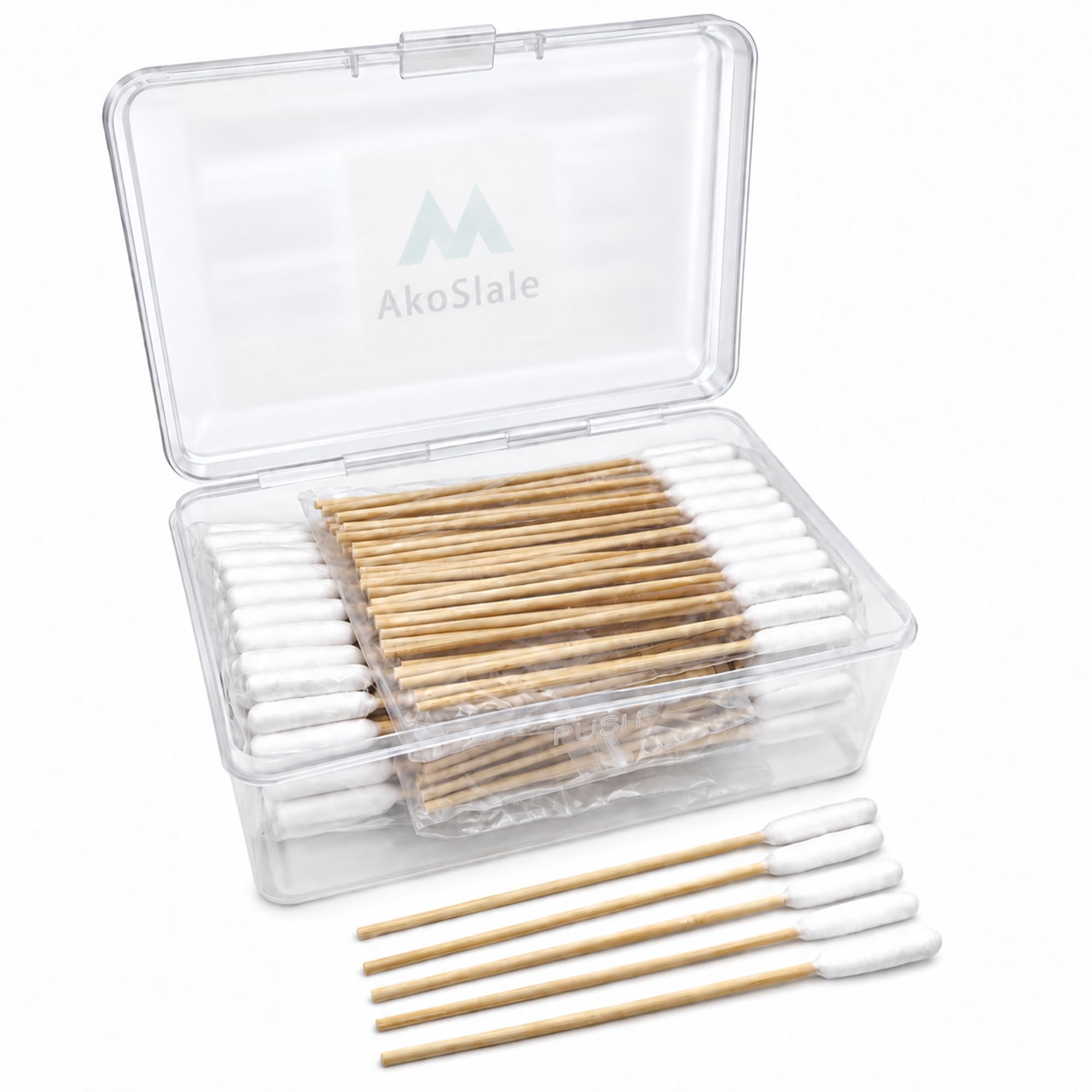 Dog Ear Cleaning Swabs, 300 Count, 4.72 Inch Bamboo Cotton Swabs