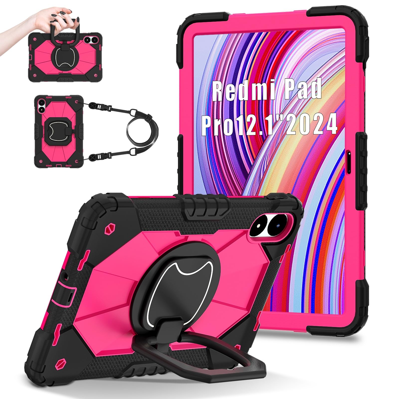 Coque Poco Pad 12.1 anti-chute avec support rotatif utile - 8