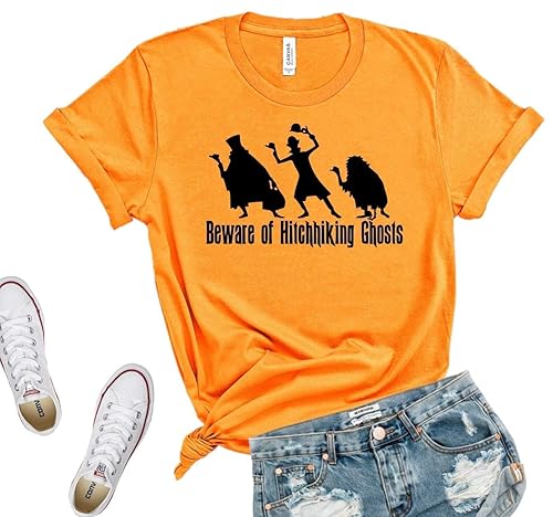 Beware of hitchhiking ghosts, Unisex Tshirt, foolish mortal shirt, tower of terror shirt, halloween shirt, haunted mansion shirt, halloween