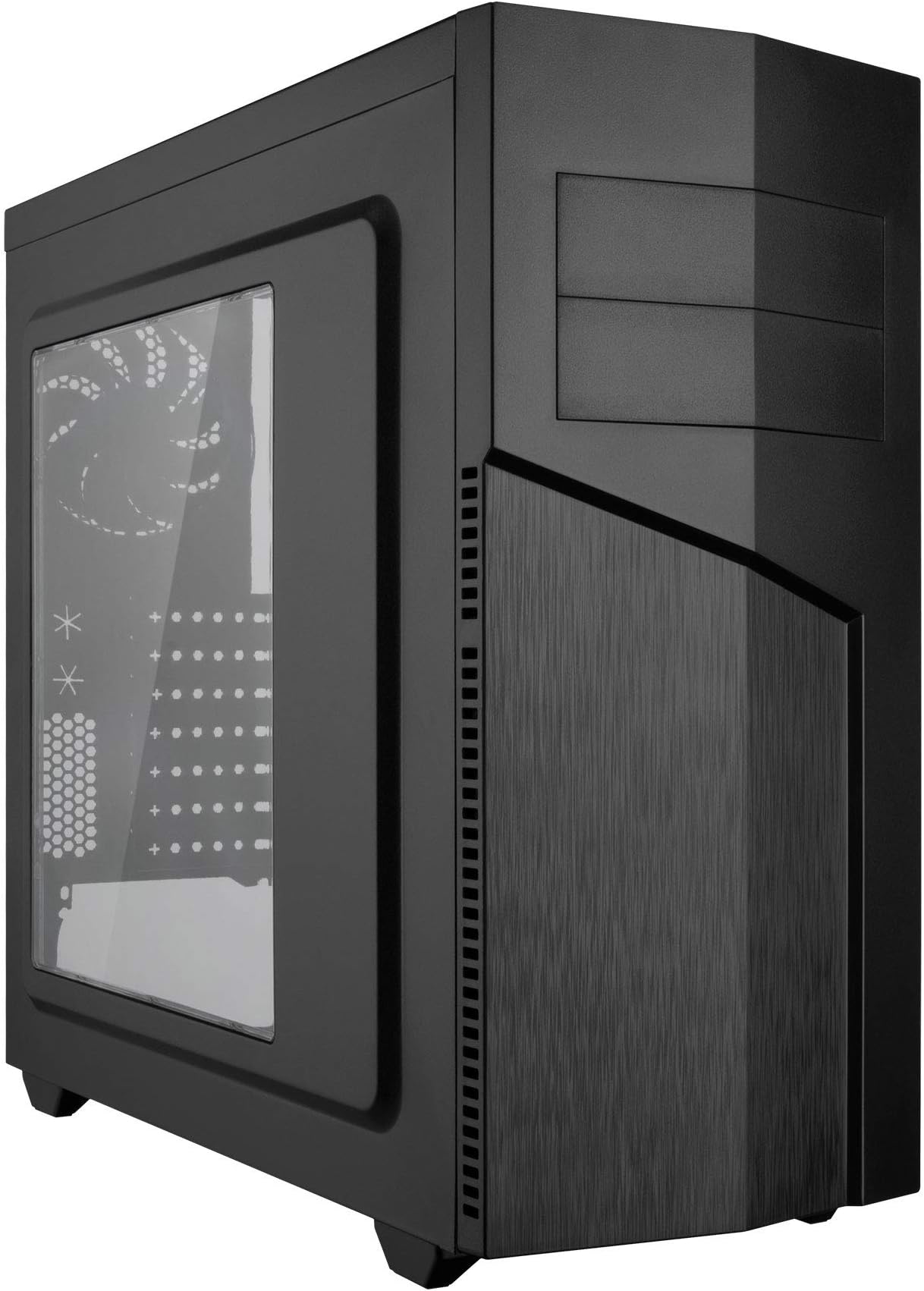 Rosewill TYRFING ATX Mid Tower Gaming PC Computer Case with 2 Pre-Installed 120mm Fans, 400mm Graphics Card and 360mm AIO Liquid Cooler Support, Bottom Mount PSU and HDD/SSD